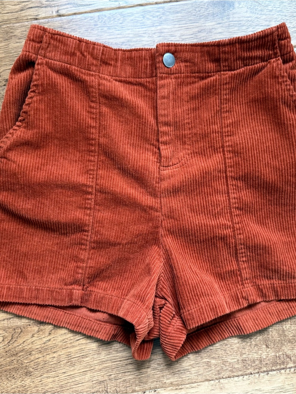 wild fable Rust Corduroy High-Waist Shorts Size Small - Picture 1 of 4